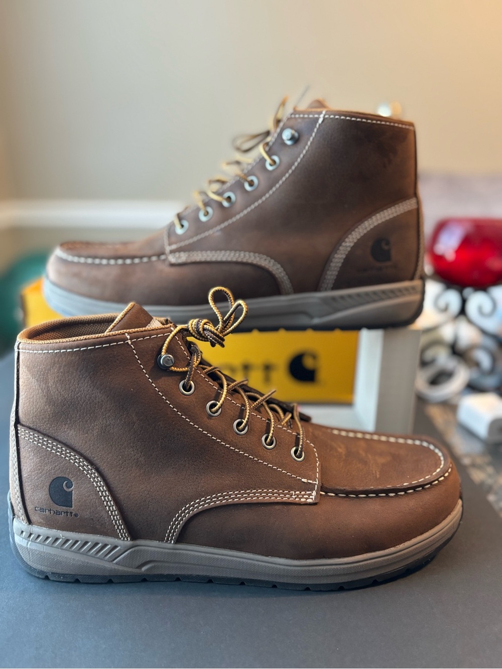 NEW Carhartt Men's Brown Leather Chukka Work Boots